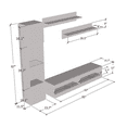 thumbnail image 5 of Fly G 34TV Wall Mounted Floating Modern Entertainment Center, 5 of 5