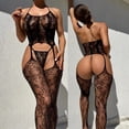 thumbnail image 2 of Body de lencería negra para mujer, ropa interior Sexy sin entrepierna, picardías, mono porno erótico, ropa de dormir, 2 of 5