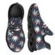 thumbnail image 1 of Zapatos planos con estampado de hojas de marihuana en 3D para mujer, zapatillas cómodas con cordones, calzado ligero, 1 of 6