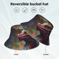 thumbnail image 2 of Kdxio Reflective Bucket Hat - Rainbow Scales Fantasy Dragon Print Bucket Hat for Men,Women, 2 of 6