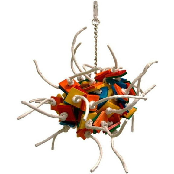 Zoo-Max Fire Ball Hanging Bird Toy [Bird Interactive Toys, Bird Supplies] Large - 1 count
