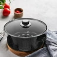 thumbnail image 4 of CHOK Enamel Cast Iron Cooking Pan Enameled Cast Iron Oven Pot Dish Sauce Pan Cooking Pot Cookware Covered Roaster Pan 24cm Black, 4 of 8