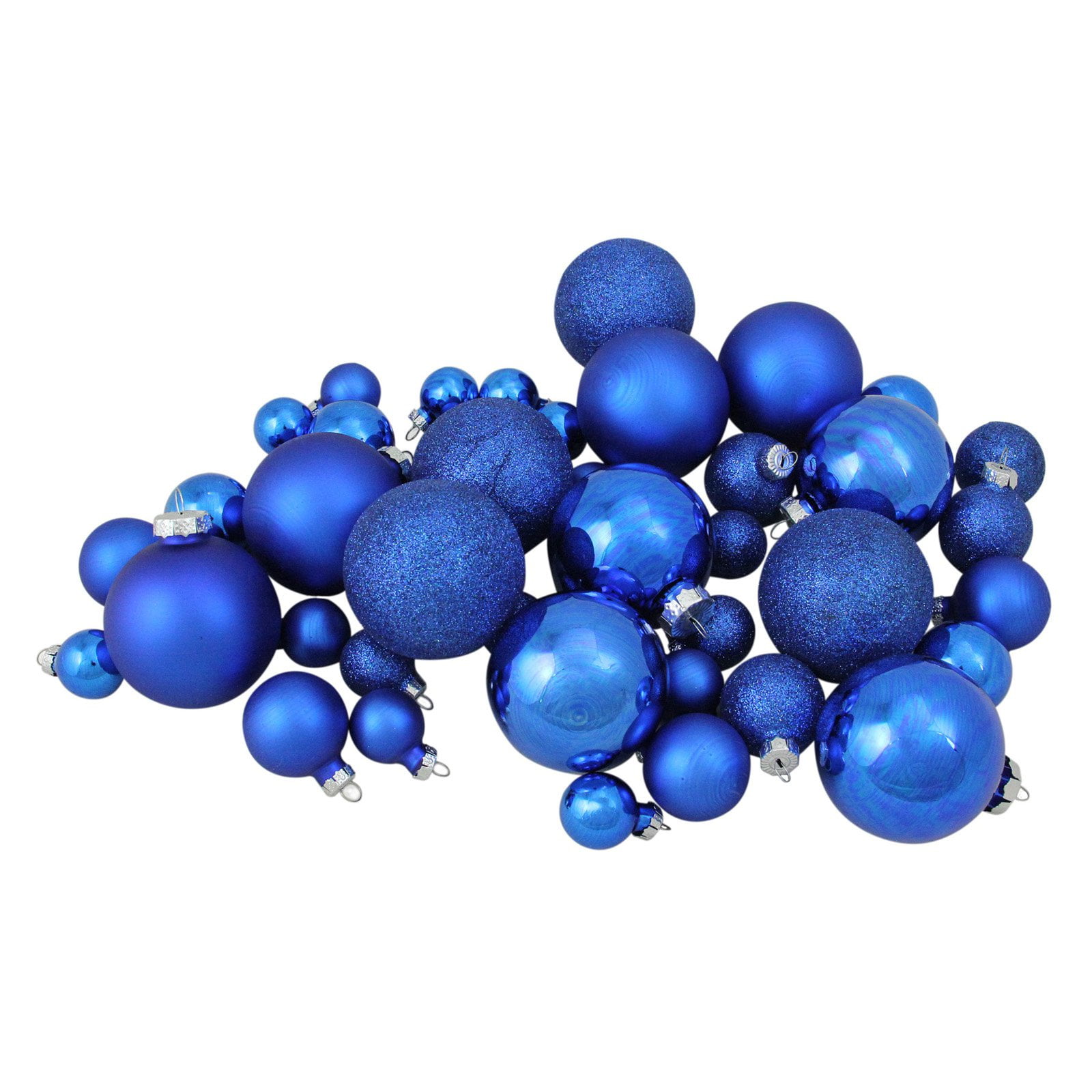Northlight 40 Piece Blue Glass Ball Ornament Set