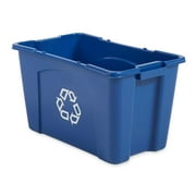 Rubbermaid Commercial Products 18 GAL Recycling Box, Blue