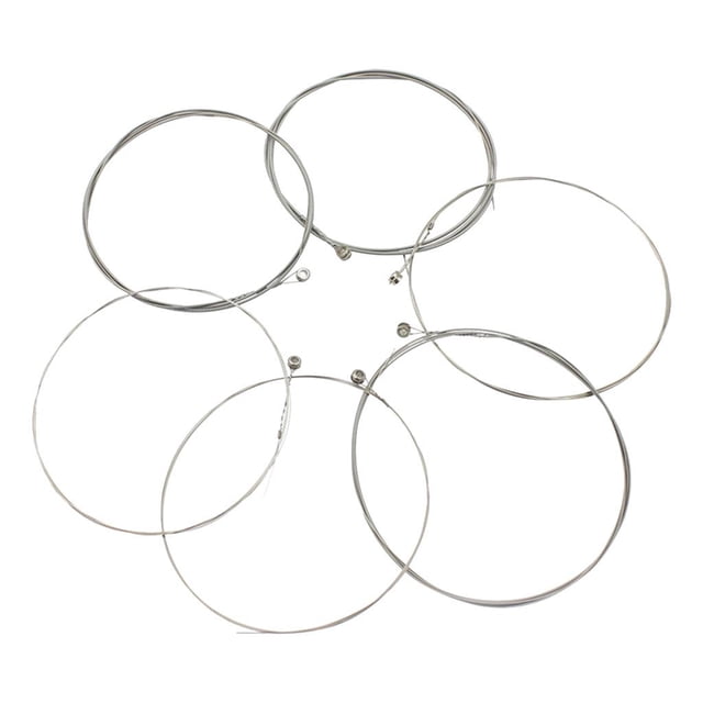 Paquete De 6 Piezas De Cuerdas Para Guitarra Eléctrica, Aleación De Níquel, Herida, Plata, Baoblaze Secuencia de la guitarra
