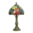 thumbnail image 3 of Tiffany Style Table Lamp,14.5" High Blossoming Antique Stained Glass Lamp for Bedside Living Room Office Decor Home Included LED Bulb, 3 of 5