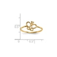 thumbnail image 4 of Solid 14k Yellow Gold Butterfly Ring Band Size 6.5, 4 of 5