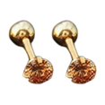 thumbnail image 3 of Ear Studs Anti-allergic Cubic Zirconia Stainless Steel 3 Prong Design Earrings For Daily Life, 3 of 5