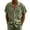 Army Green, variant on Men's Striped Casual Short-Sleeve Shirt, Stand Collar, Army Green, Size L