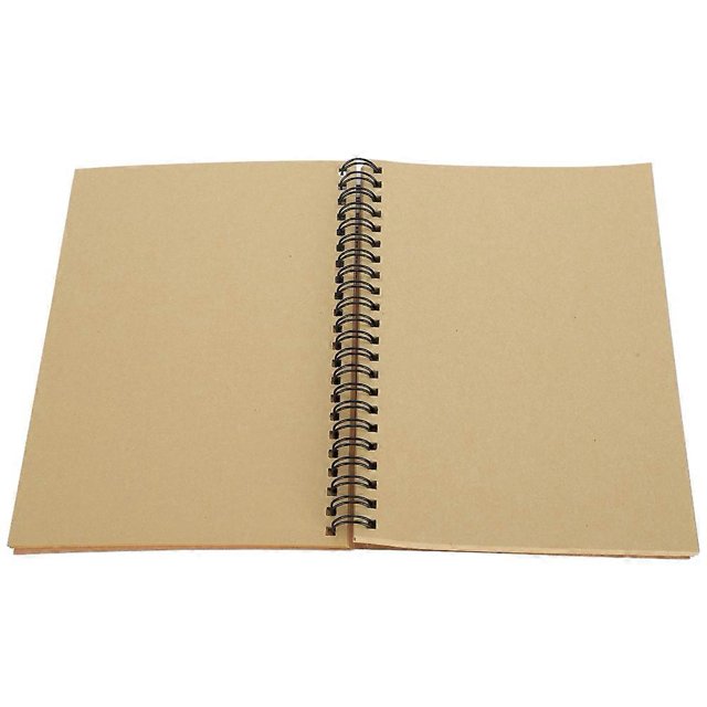 4Pcs Kraft Paper Sketchbook Retro Sketch Pad HandPainted Thick Art Drawing Coil Notebook