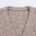 thumbnail image 6 of Ashirexll Winter Sweaters Chunky Cardigan for Women Summer Long Sleeve V-Neck Solid Color Lightweight Knit Casual Comfortable Tops, 6 of 6