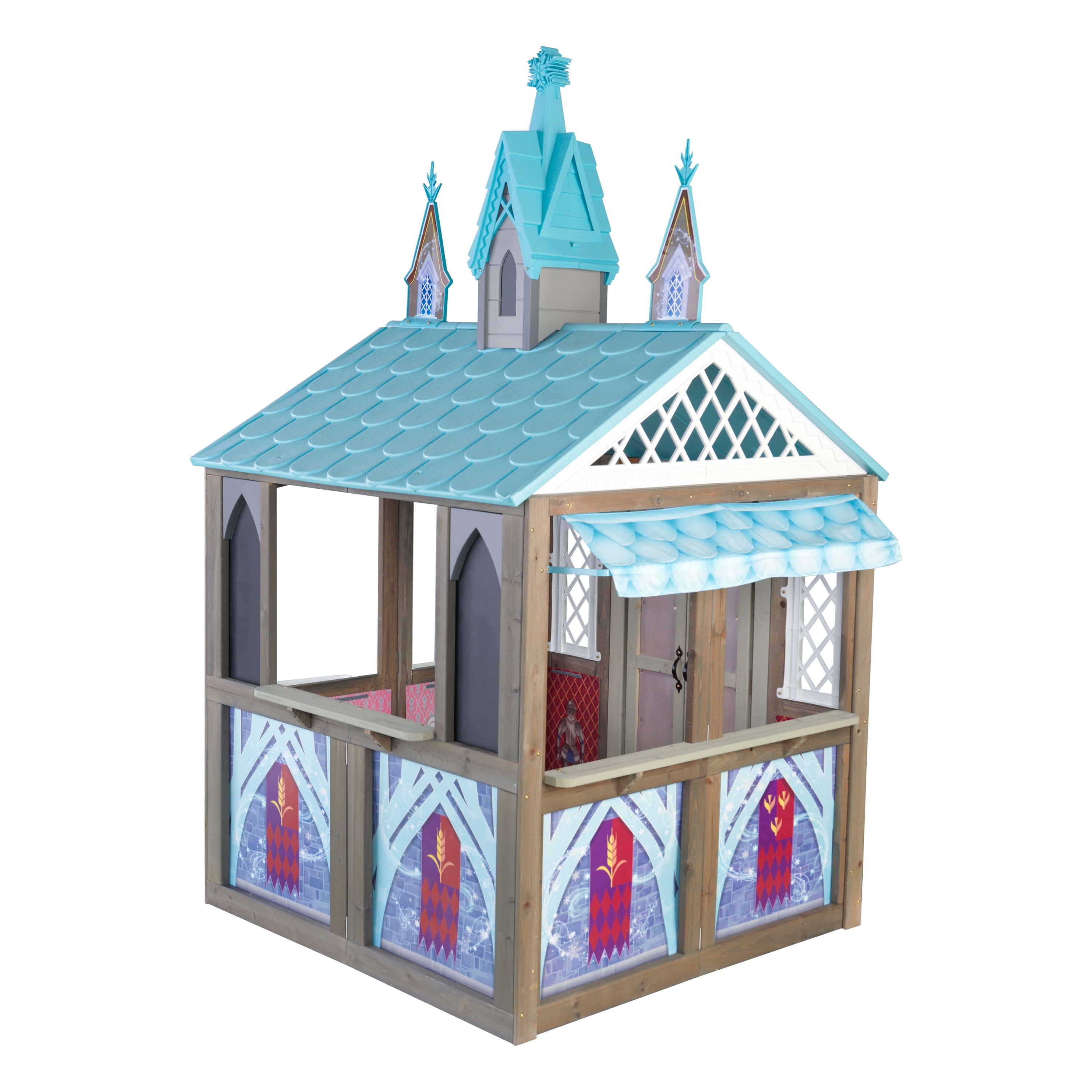KidKraft Disney® Frozen Arendelle  Wooden Playhouse, Children's Outdoor Play