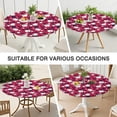 thumbnail image 7 of Red Baseballs and Stars Pattern Round Fitted Tablecloth with Elastic Edge,Dining Table Cover Waterproof,Outdoor Round Tablecloth for Camping,Dining,Indoor and Outdoor, 7 of 7