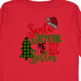 thumbnail image 4 of Inktastic Santa is Promoting Me to Big Sister Green Plaid Tree Girls Long Sleeve Toddler T-Shirt, 4 of 5