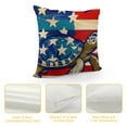 thumbnail image 4 of Creowell 4th of July Patriotic Decorative Throw Pillow Covers, America Freedom Turtle Anchor Truck Star Nautical Outdoor Home Decor, American Plaid Stripes Beach Coastal Couch Cushion Case White, 4 of 5