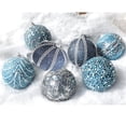 thumbnail image 5 of Twfbrm Christmas Ball Ornaments,Sequin Christmas Ball Decorations Shatterproof Xmas Tree Ornaments Glitter Xmas Ornaments Plastic Hanging Pearl Balls for Xmas Trees,Holiday Party (80mm/3.14",6ct), 5 of 5