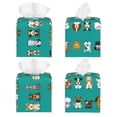 thumbnail image 2 of Picia Cartoon Dogs Pattern Tissue Box Cover,PVC Leather Square Holder,Tissue Box Holder with Magnetic Bottom,Facial Paper Organizer Dispenser-5.2"X5.2"X5.2", 2 of 8