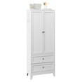 thumbnail image 4 of 72 Inch White Pantry Cabinet with 2 Drawers, Freestanding Kitchen Storage Cabinet with Adjustable Shelves, Heavy-Duty Organizer for Spices, Dishware, Small Appliances in Kitchen, Pantry, Dining Room, 4 of 17