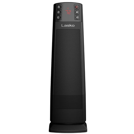 LASKO 22” OSCILLATING 3-SPEED CERAMIC TOWER SPACE HEATER WITH TIP-SWITCH, REMOTE, CT22850