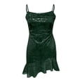 thumbnail image 5 of Womens Strapless Sparkly Green Dress Carnival Dress Sequin Holiday Dress, 5 of 5