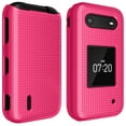 thumbnail image 7 of Case for Nokia 2760 2780 Flip Phone, Nakedcellphone Slim Hard Shell Protector Cover with Grid Texture for Tracfone N139DL, TA-1398, TA-1451, TA-1420 - Bright Hot Pink, 7 of 7