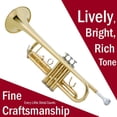 thumbnail image 3 of Libretto Gold Lacquer Bb Trumpet Set, Rose Brass Leadpipe, for Beginner and Intermediate, 3 of 10