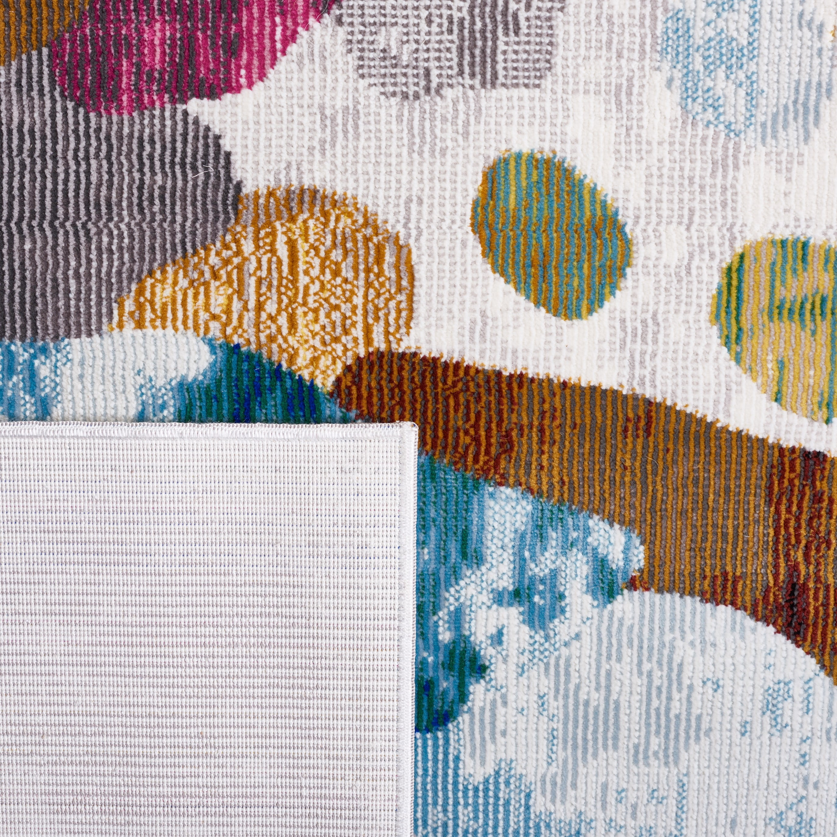 SAFAVIEH Art Studio Jerrie Abstract Area Rug, Ivory/Blue, 3' x 5'