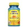 Nature's Life Biotin 2500mcg | Healthy Hair, Skin, Nail & Metabolism Support | Non-GMO | 100 Vegetable Capsules