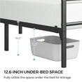 thumbnail image 6 of Yaheetech  Full Size Metal Platform Bed Frame with Headboard and Footboard, Black, 6 of 9