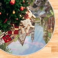 thumbnail image 5 of FMSHPON Beautiful Street Xmas Christmas Tree Skirt Stand Mat for Holiday Party Decoration Indoor Outdoor 48 inches, 5 of 6