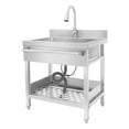 thumbnail image 5 of Single Bowl Sink with Pull-Out Faucet Freestanding Commercial Restaurant Kitchen, 5 of 16