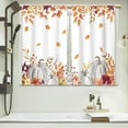 thumbnail image 6 of Winter Christmas Holiday Kitchen Forest Bathroom Window Treatment Drapes Pine Tree Deer Snowflake Cafe Small Bedroom Short French Door Curtains Rod Pocket 27.5x39 Inch, 6 of 9