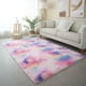 thumbnail image 3 of Alfombra de pelo largo con degradado tie-dye | Alfombra de terciopelo supersuave con reverso antideslizante | Tapete de 157 x 78 cm para sala de estar, dormitorio o dormitorio, 3 of 3