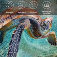 thumbnail image 5 of Sea Turtle Cloth Napkins, Coastal Nautical Ocean Summer Beach Washable and Reusable Dinner Napkins Set of 4, Table Napkin for Kitchen Party Birthday Wedding Hotel Housewarming 20"x20", 5 of 8