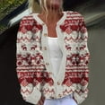 thumbnail image 3 of Women's Long Sleeve Cardigan V Neck Hollow Out Casual Jacket Coat - Lightweight Open Front Knit for Home or Office Layering, 3 of 3