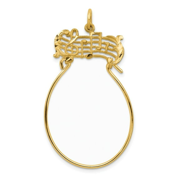 FB Jewels 14K Yellow Gold Musical Charm Holder