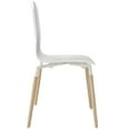 thumbnail image 3 of Modway Stack Dining Chairs Wood Set of 4 in White, 3 of 5