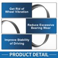 thumbnail image 4 of 68.1mm to 65.1mm Car Wheel Hub Centric Rings Black Polycarbonate Wheels Center Shaft Shock Absorbing Hubrings 4 Pcs, 4 of 7