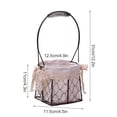 thumbnail image 2 of Wire Baskets for Storage Removable Fabric Liner Wire Storage Basket with Decorative Fabric Lining, 2 of 12