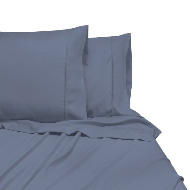 80" Wrinkle Free Microfiber Polyester Twin XL Size Bed Sheet Set Cobalt
