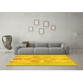 thumbnail image 3 of Ahgly Company Indoor Round Abstract Yellow Modern Area Rugs, 7' Round, 3 of 4