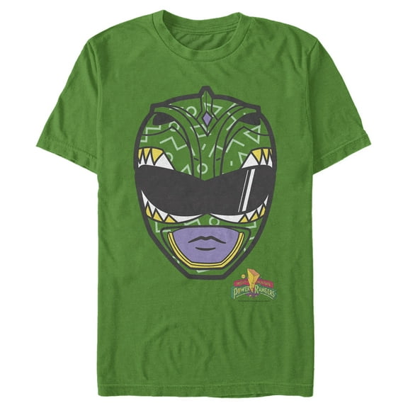 Men's Power Rangers Green Ranger Helmet  Graphic Tee Kelly Green Medium