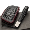 thumbnail image 4 of Vitodeco Genuine Leather Smart Key Fob Case Compatible for Cadillac CT4 2020 - 2025, Cadillac CT5 2020 - 2025, Cadillac Lyriq 2023 - 2025 (5-Button, Black/Red), 4 of 5