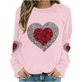 thumbnail image 4 of Vetsdori Womens Plus Size Sweatshirts Pullover Valentine's Days Tops Spring Crew Neck Gifts for Girlfriend Valentine Sweatshirts for Women Casual, 4 of 5