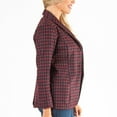 thumbnail image 4 of Howard's S/M Ruby Houndstooth Long Sleeve Brushed Jersey Stretch Blazer for Women, 4 of 5