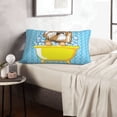 thumbnail image 6 of Pofeuu Dog Takes a Bath in the Bathtub Print Polyester Microfiber Plush Pillowcases, Super Soft and Cozy Pillow Case Covers with Envelop Closure（Pillow core not included）-20"x30", 6 of 6