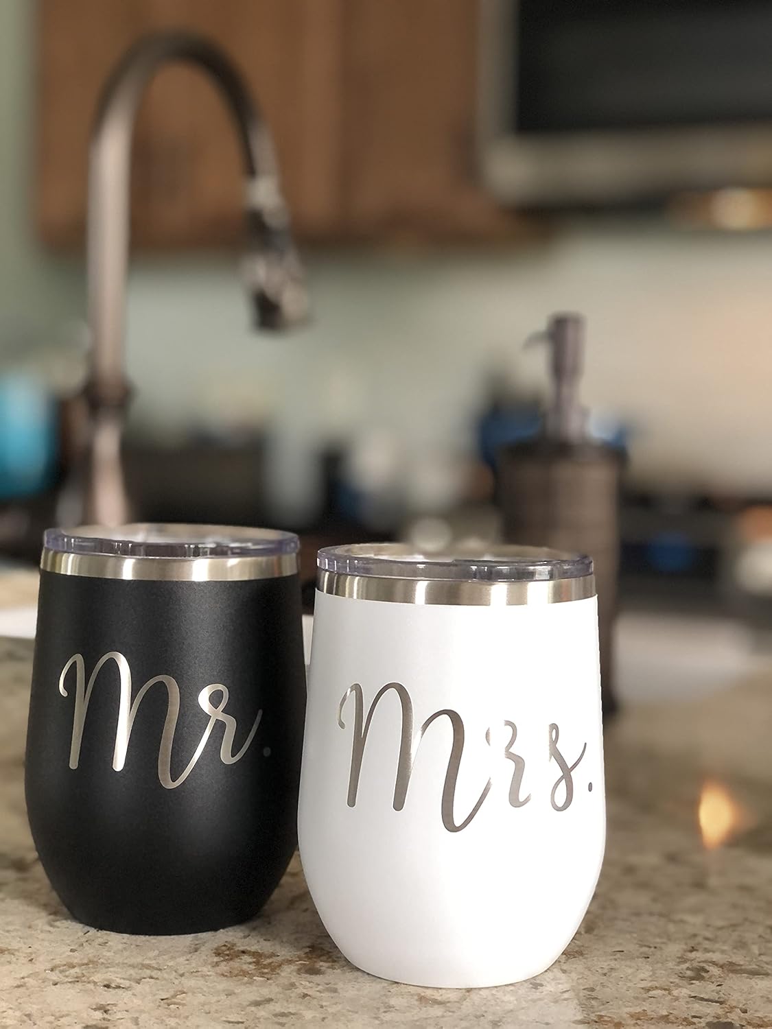 & Mrs. Wine Set Wedding Engagement Gifts For Husband, Wife, Bride ...