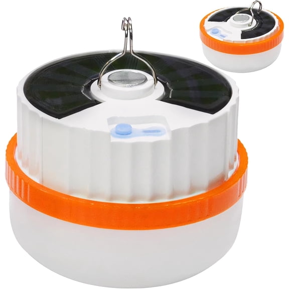 3600mAh Solar Camping Light, Foldable Outdoor Camping Lantern with Hook, Rechargeable Camping Lighting for Outdoor Activities Tent Light Hiking Picnic Climbing