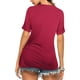 thumbnail image 2 of Dnzceghtig Camisetas básicas de verano de manga corta con cuello en V para mujer, 2 of 4