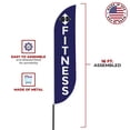thumbnail image 5 of Fitness Sign feather flag Pole Kit for Outdoor by Mavis Printing | 15 FEET Long Polyester Outdoor Banner Flag Stand for Easy Hang | HD Print Swooper Flag Pole Mount to Advertise Fitness, 5 of 7